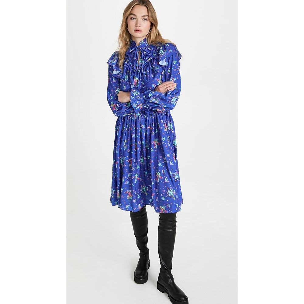 Andersson Bell Flower Bear Print Ruffle Dress Size XS‎